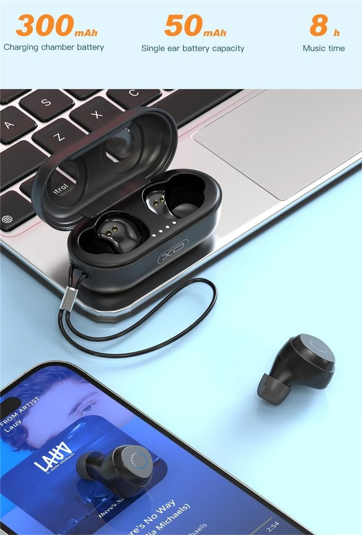XO TWS Bluetooth Headphones With Lanyard